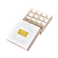 Boîte cadeau de chocolat personnalisée Boîte d'emballage alimentaire de luxe en or avec séparateur Boîtes en papier fantaisie pour biscuits Bonbon Bonbons Bonbons et sucrés