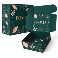 Boîte en carton pliable de luxe pour petites entreprises, emballage d'expédition, logo personnalisé, impression intégrale, boîte à courrier en papier