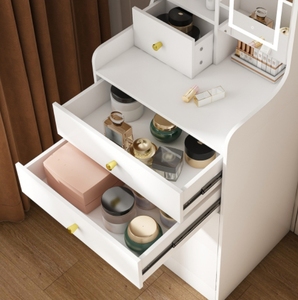 Modern Luxury Dresser <strong>Set</strong> for Bedroom with Mirror White <strong>Drawer</strong> Wooden Small Apartment Room Organizer Storage <strong>Cheap</strong> Furniture - Product Image 3