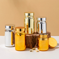 Conteneur de capsules de couleur or, 80cc, 100cc, 120cc, 175CC, 210cc, bon marché, bouteille vide de pilules de vitamine pour animaux de compagnie