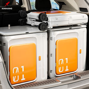 Xinhang शिविर यात्रा तह भंडारण कार्ट फोल्डेबल प्लास्टिक भंडारण ट्रॉली बड़े क्षमता वाले बाहरी तह भंडारण टोकरी - Product Image 3