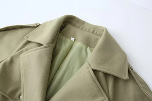AIMEISI nuovi arrivi cintura doppiopetto elegante sopra il ginocchio giacca lunga giacca a vento <span class=keywords><strong>Trench</strong></span> da <span class=keywords><strong>donna</strong></span> - Product Image 6