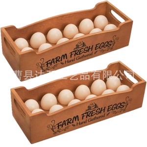 Wooden Egg Storage Box Stackable Single Layer For <b>Kitchen</b> Home Use - Product Image 1