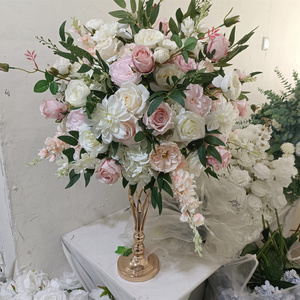 IFG nouveau conçu 50 cm blanc et rose fleur boule multicouche <span class=keywords><strong>Table</strong></span> <span class=keywords><strong>de</strong></span> mariage pièce maîtresse <span class=keywords><strong>pour</strong></span> Noël Pâques retour à l'école - Product Image 3