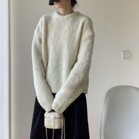 Fournisseur en gros de pulls en tricot pour femmes, coupe ample, épais, chauds, style coréen, pour l'automne et l'hiver