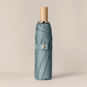 Parapluie pliant automatique de luxe au design moderne avec poignée en bois imperméable, logo personnalisé, promotion en gros - Product Image 3