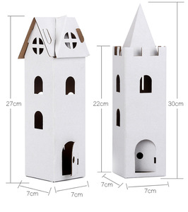 บ้านขนมปังขิงธีม DIY ของเล่นกระดาษแข็งสำหรับวาดภาพและตกแต่งบ้านจำลอง - Product Image 3