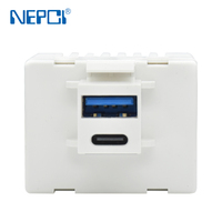 Module de charge rapide USB-C 20W pour usine, prise USB Type A+C Keystone pour boîtier mural, chargeur mural PD