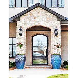 arched door frame extremely narrow steel window single door, house single glass door steel window grating design