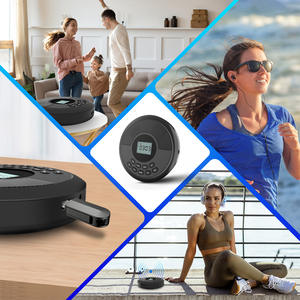 Lecteur <span class=keywords><strong>CD</strong></span> <span class=keywords><strong>MP3</strong></span> portable avec lumières LED, double haut-parleur, USB, AUX pour une utilisation à domicile et en extérieur - Product Image 6