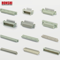 Conector Euro de 2.54mm, 10, 20, 30, 32, 48, 64, 94 Pines, Hembra/Macho, DIN 41612, Latón, PCB, Recto, Vertical, Ángulo Recto