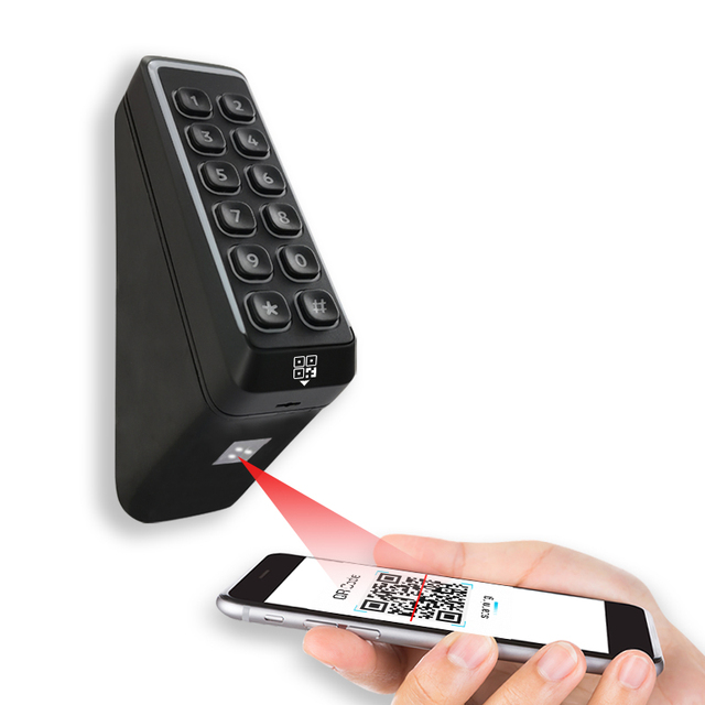 Qr Code Scanner With Blue Tooth Wiegand Flush Mount Rfid Slave Access Control Reader