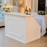 Table de banquet en bois sur mesure, design moderne, table de bar, stand de réception en bois pour mariage