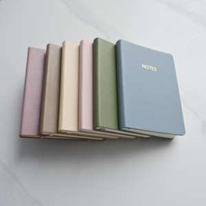Cuaderno de Tapa Blanda de Cuero PU Color Morandi Mini A5 Premium, Elegante Cuaderno de Escritura para la Escuela, Oficina, Estudio, Negocios - Product Image 2