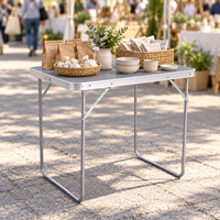 Table pliante légère en aluminium pour la vente en gros, portable, pour camping, plage, pique-nique, repas en extérieur, voyage, OEM ODM