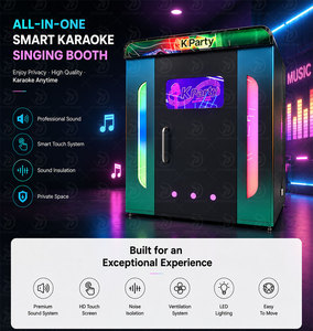Cabine de karaoké miniature JFP pour 6 à 8 joueurs, insonorisée, en libre-service, avec écran tactile, 80 000 chansons pour le divertissement dans les centres commerciaux - Product Image 6