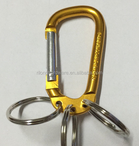 Porte-clés multifonction avec mousqueton, coloris assortis, boucle à ressort avec 3 anneaux porte-clés pour mousquetons d'extérieur - Product Image 4