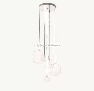 ミニマリストシャンデリア階段 & ダイニングエリア用マルチグローブクラスタークリアガラス球 - Product Image 2