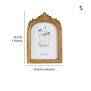 Tùy chỉnh cổ điển phong cách khắc nhựa Tabletop trang trí khung ảnh hoa hồng trắng Tabletop Retro khung ảnh - Product Image 5
