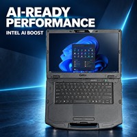 Ordinateur portable semi-robuste Getac S510 compatible IA, processeur Core Ultra 7 155U, 64 Go DDR5, 2 To NVMe, écran FHD 15,6 pouces 1000 nits