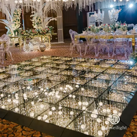 Lumière de scène pour fête de mariage romantique, DJ, piste de danse étoilée 3D, 50x50cm, 100x100cm, tuile de danse étoilée miroir