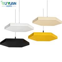Plafonds suspendus acoustiques irréguliers légers en fibre de verre OUYUAN pour projets de construction, solutions acoustiques, grille de plafond, hôtel