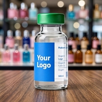 Peptidde pour Trene Vial Label Plastic Tray Red Cross Symbol Hot Stamped Embossed Peptidde Powder Small Glass Bottle