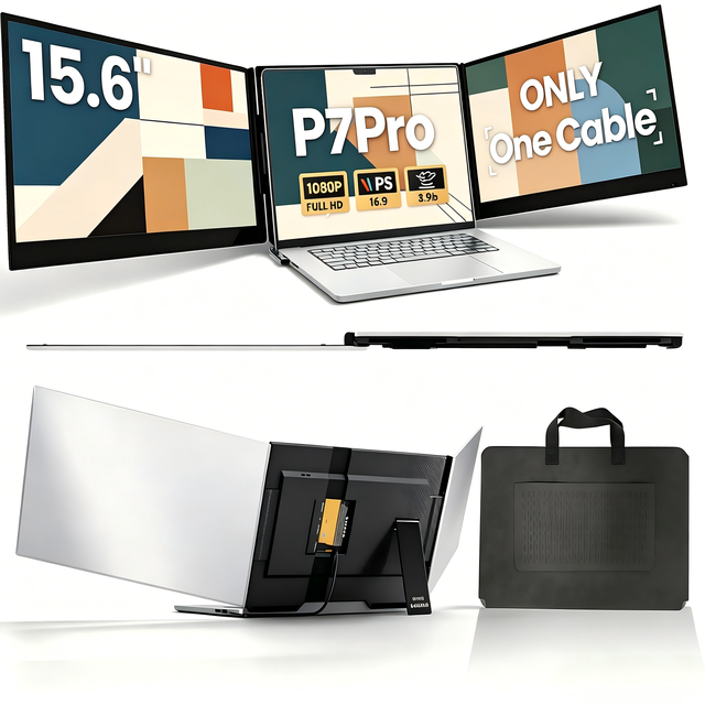 Gaming Monitors 60Hz IPS LCD 15.6 Inch Mini PC Monitor Compatible Work Home High Efficiency Studio
