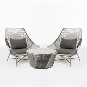 Wholesale Outdoor Pe Rattan Waterproof Cushion Modern Luxury Beach Chair Rattan Sofa