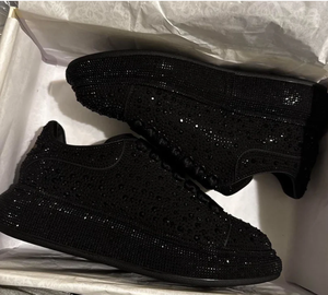 Luxury Rhinestone <b>Platform</b> Heels Genuine Leather Diamond Boots Women's Designer Trainers - Product Image 1