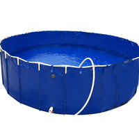Bassin à poissons extérieur personnalisable, pliable, en PVC, pour la culture des poissons