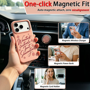 Étui de téléphone en cuir PU avec impression artistique de <span class=keywords><strong>lettres</strong></span> pour iPhone 18 Pro Max, protection antichoc avec coussin d'air, protection de l'écran et de l'objectif, découpes précises - Product Image 1