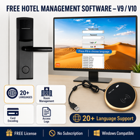 Serrure de porte d'hôtel intelligente avec carte RFID et encodeur, carte mémoire cloud PRND, pour portes en bois poli/acier/sécurisées