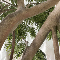 Arbres artificiels ficus lyrate/élastique, grands, aspect soie, résistants aux UV, écologiques, en plastique, sur pied, 3-8 m pour jardin