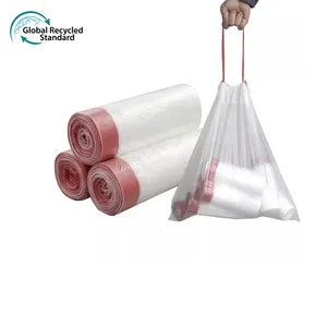 13Galllon 쉬운 넥타이 취급 밀 짚 옥수수 전분 재활용 플라스틱 끈 쓰레기 봉투
