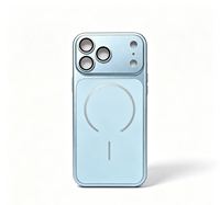 Étui de téléphone magnétique métallique 7 couleurs, grande ouverture pour l'appareil photo, pour iPhone