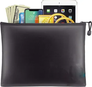 Custom New File Safe Cash Pocket Storage Waterproof With Lock Document Fireproof Bag For Man