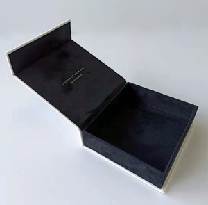 Chất Lượng Cao Thân Thiện Với Môi Vải Hộp Đồ Trang Sức Da Lộn Nhung Trang Sức Hộp Quà Tặng Với Logo - Product Image 4