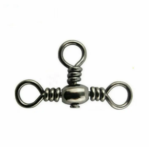 Émerillons de <span class=keywords><strong>pêche</strong></span> en laiton à trois voies avec mousqueton de sécurité, connecteurs <span class=keywords><strong>triple</strong></span> émerillon T-Turn - Product Image 1