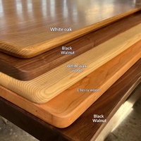 Table de bureau réglable en bois massif (Chêne rouge d'Amérique du Nord, Chêne blanc, Frêne, Noyer noir) avec plateau et étagère, pour ordinateur, salle à manger, hôtel