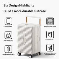 Valise PC extra-large, élégante et durable, 30 pouces, avec roulettes pivotantes à 360 degrés, grande capacité, idéale pour les étudiants