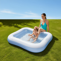 Piscine gonflable rectangulaire pour bébés 166x100x25cm 90L pour enfants, PVC, utilisation en extérieur, 9,3 kg avec kits de réparation, fabriquée en Espagne