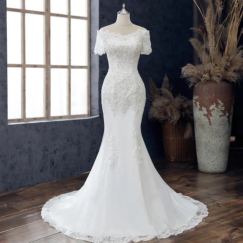 A buon mercato S0252A 2021 alta qualità nuova moda prezzo economico lunghezza del pavimento abiti da sposa sposa abito da sposa sirena