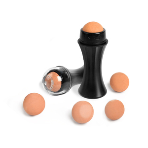 Custom Logo natural volcanic stone facial oil absorbing roller face oil cleaning tool volcanic oil control roller