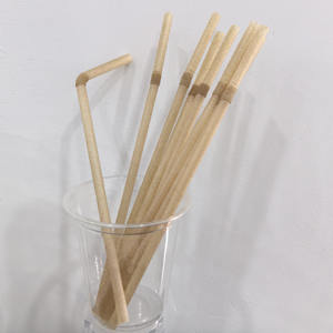 低最小起订量绿色革命: 批发全降解甘蔗糖浆甘蔗渣纤维弯曲吸管 - Product Image 3