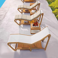 Chaise longue portable en rotin pour hôtel, loisirs, extérieur, plage, piscine, résistante à la pluie et au soleil, lit de vacances