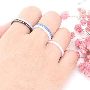 3 mm breiter, hypoallergener Keramikring für Damen und Herren, Ehering, Paarring, eleganter, stapelbarer, minimalistischer Schmuck, Geschenk - Product Image 5