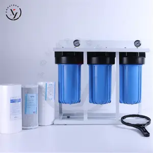 Sistema de filtro de agua jumbo para toda la casa, con filtro de carbono y filtro de sedimento, 3 etapas, 10 pulgadas