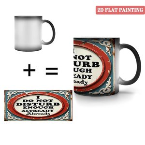 Color Changing <b>Ceramic</b> Mug 11oz Frosted Black Heat Sensitive Magic <b>Cup</b> Interactive Design - Product Image 4