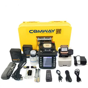 Fiber fusion splicer COMWAY C10R 6 motorlar optik 12 çekirdek şerit fiber füzyon yapıştırma makinesi